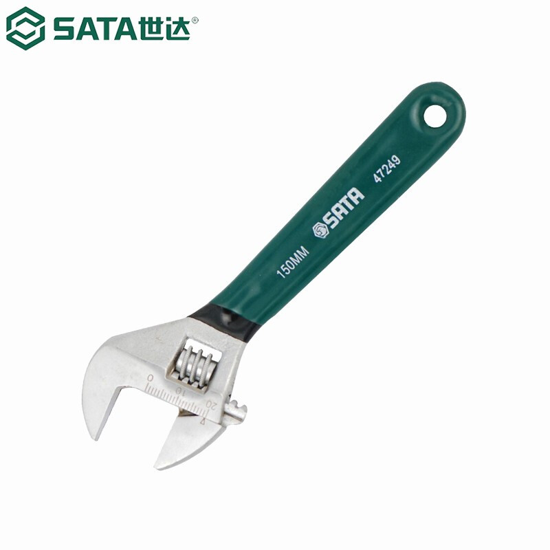世达(SATA)47249 沾塑欧式活动扳手 6寸 单位:把