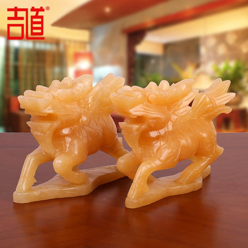 美帮汇摆件一对大号玉石摆件镇家宅寓意摆件高清大图