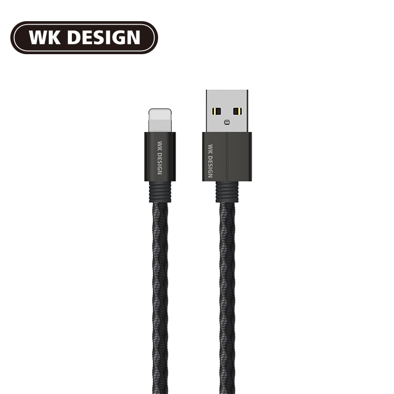 WK DESIGN 铂金数据线 超强金属质感 苹果手机数据线电源线适用IpX/8p/7p/6sp/5s/ipad 锖色