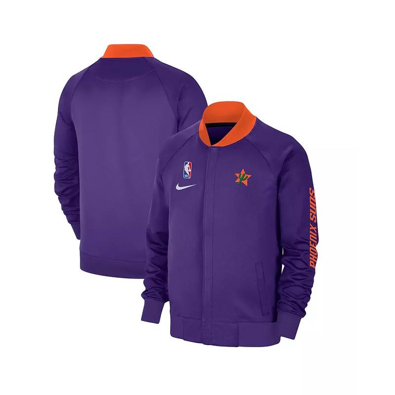 耐克(NIKE)男士紫色凤凰城太阳队城市版运动夹克防风透气耐磨ZIP高清大图