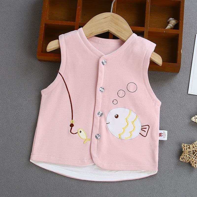 婴儿马甲春秋外穿宝宝马甲男幼儿双层马夹儿童马甲女婴儿棉背心