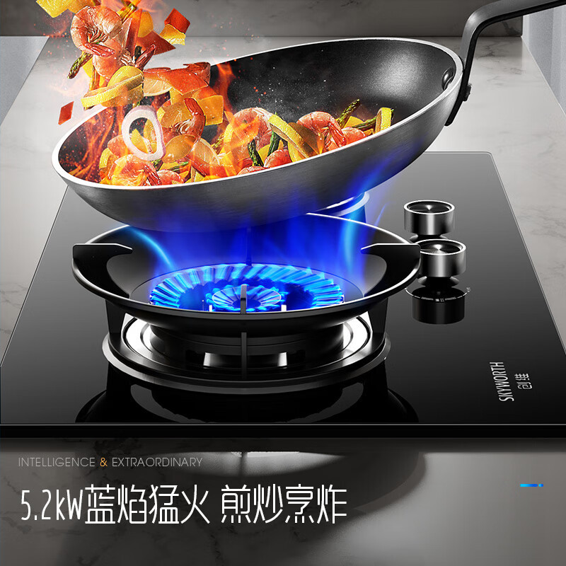 创维 燃气灶煤气灶双灶家用 5.0kW九孔聚能猛火鸳鸯灶具 台式/嵌入式 钢化玻璃灶台 Z209B液化气高清大图