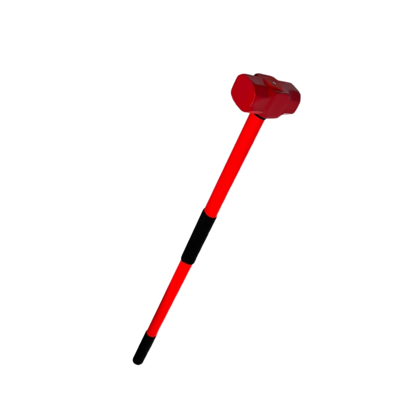 冰将 防震长把柄大锤八角锤PVC柄锤 把高清大图