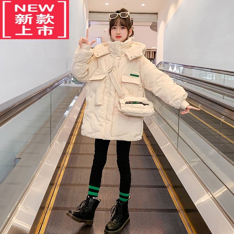 可莉允女童冬装棉衣2022年新款儿童羽绒棉服女大童加厚洋气冬款棉袄外套图片