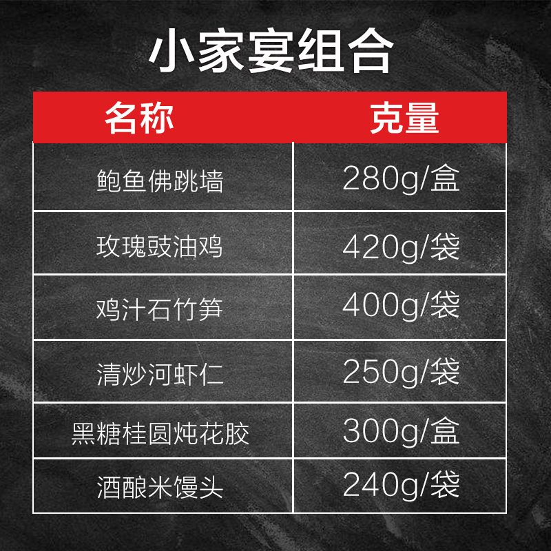 丰收日4-6人聚餐半成品菜套餐1890g点心汤品俱全佛跳墙方便快捷家宴套餐