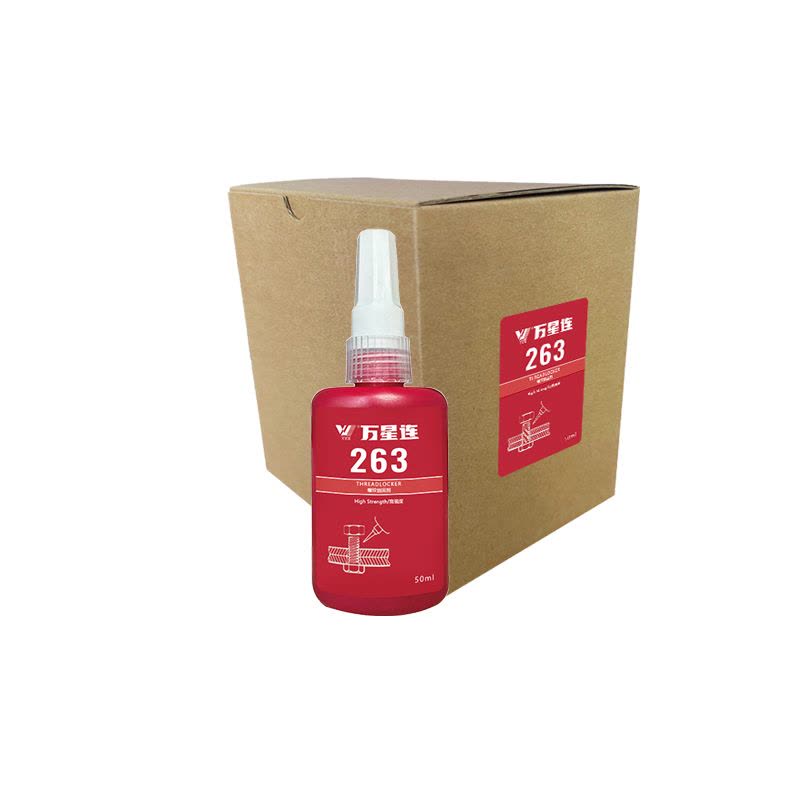 万星连 螺丝胶 263胶50ml 10支/盒图片