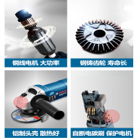 博世（BOSCH）角磨机磨光机切割机手磨机打磨机抛光机博士电动工具TWS6700纸盒综合多功能