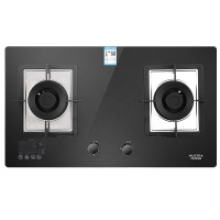 澳柯玛(AUCMA)台嵌两用燃气灶3T610B 黑晶钢化玻璃煤气灶 天然气