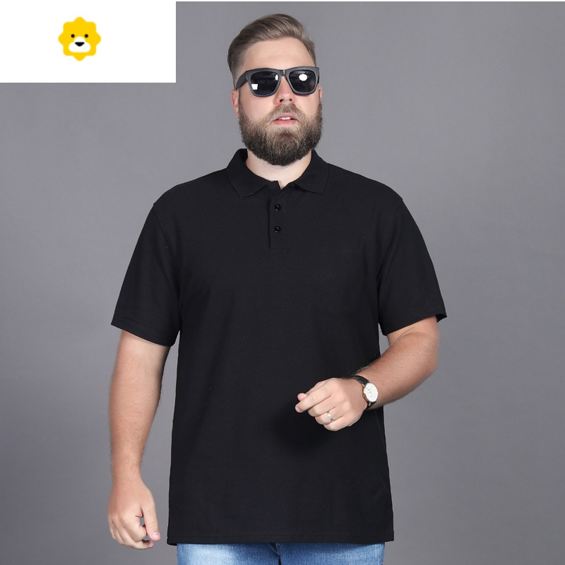 fish basket特大码冰丝网眼短袖t恤男加肥加大肥佬300斤胖子薄款翻领