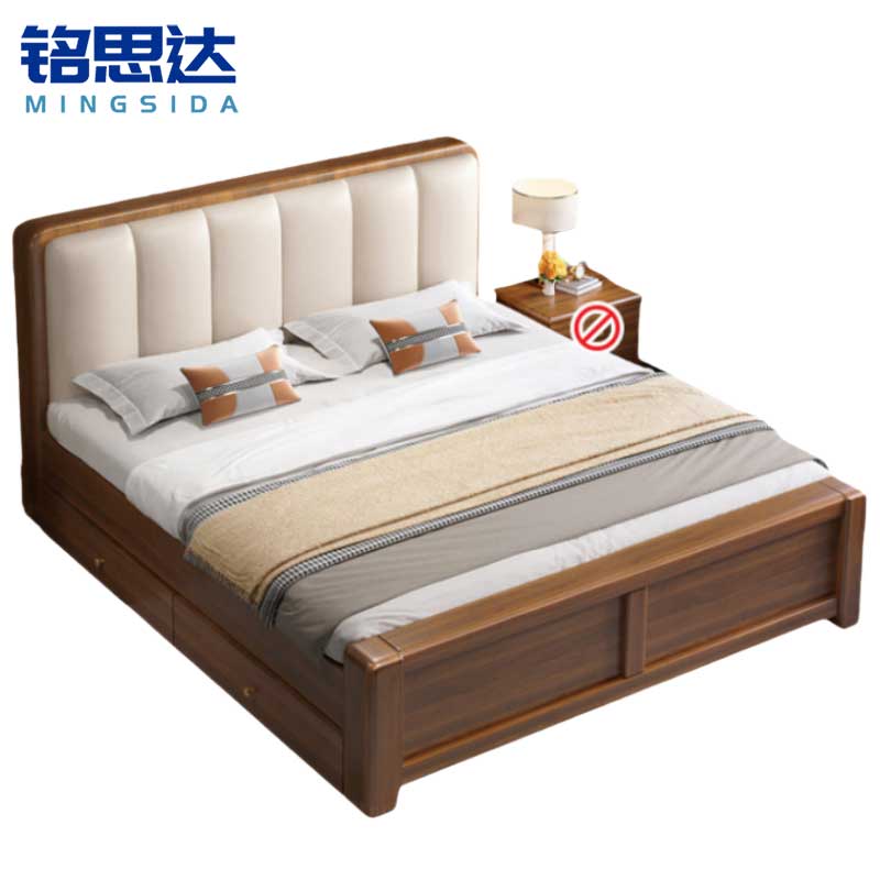 铭思达床单人储物床高清大图