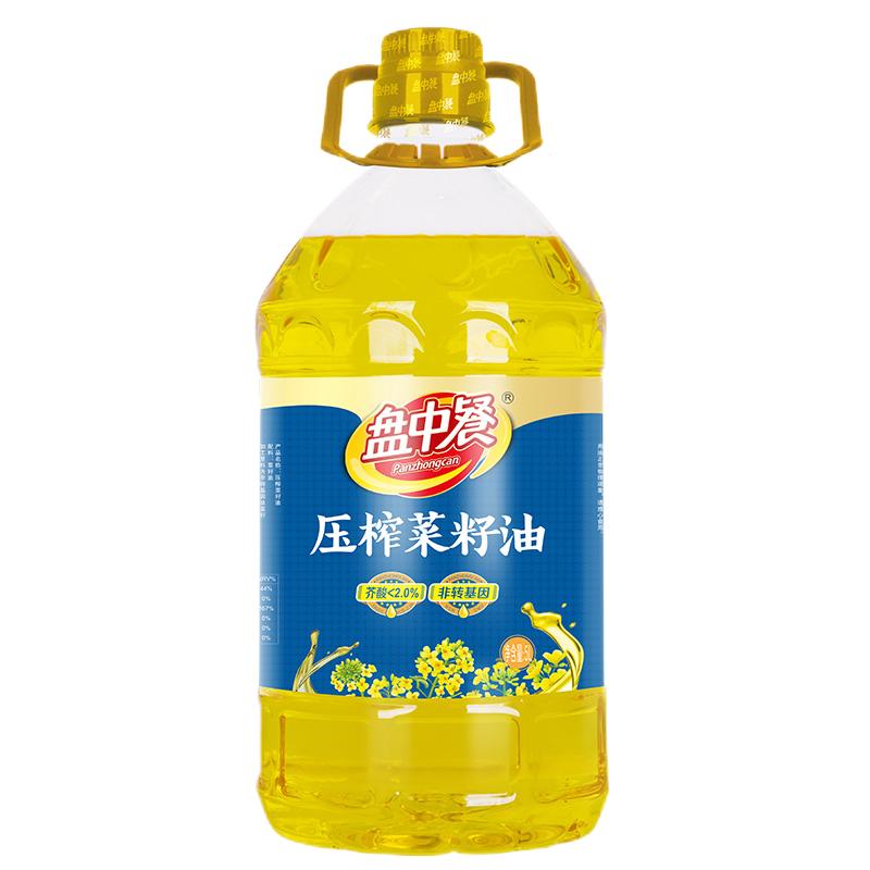 盘中餐 压榨菜籽油 5L/桶