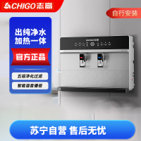 志高(CHIGO)净水器家用直饮一体机接自来水加热即饮纯水机反渗透饮水机自吸净水机台式管线机HR103 自行安装