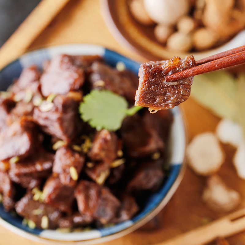 科尔沁 休闲肉脯零食 卤汁牛肉 五香味 250g 内蒙古特产