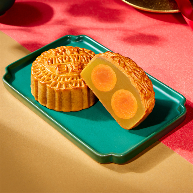 元朗荣华月饼 中秋月饼 广式月饼 双黄白莲蓉月饼740g 中秋月饼礼盒