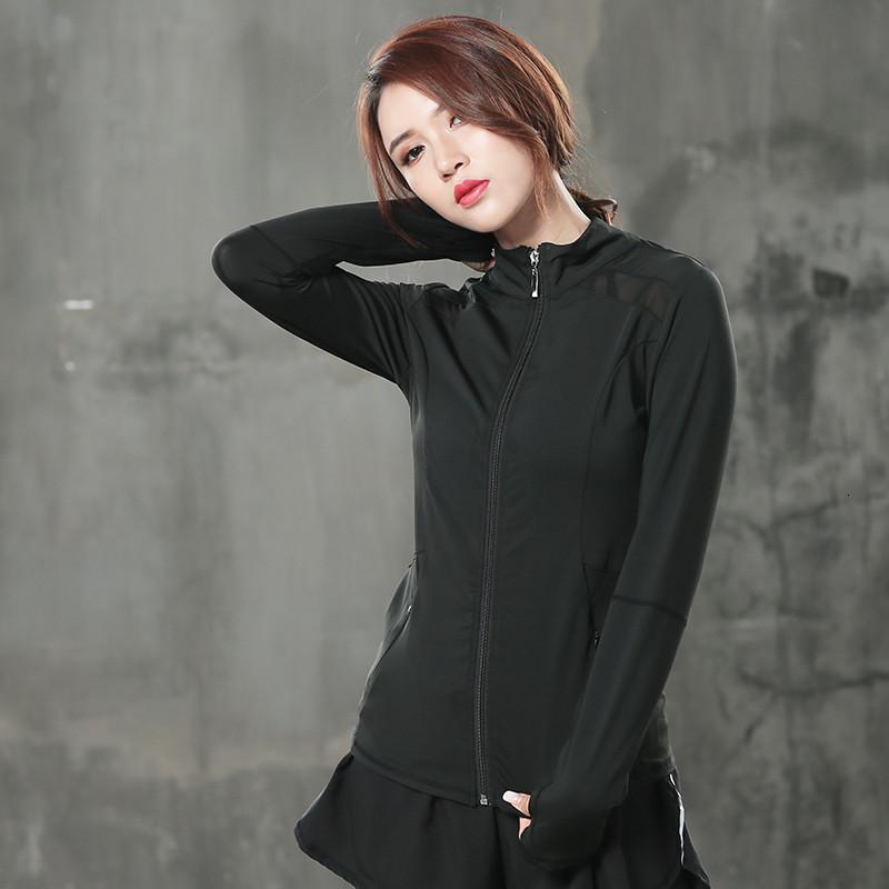 新款形体课服装女透气速干长袖瑜伽健身外套女锻炼运动网格瑜珈上衣女