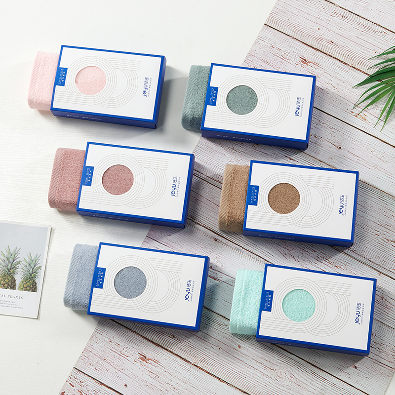 洁玉(Jeyu) 甄柔抗菌三套装礼盒 J2702-C方巾+毛巾+浴巾(青灰色)高清大图