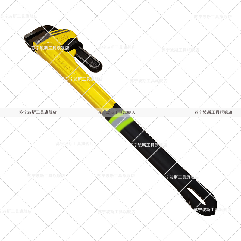 波斯(BOSI) 荧光系列重型管子钳沾塑柄 24寸/600mm 把高清大图