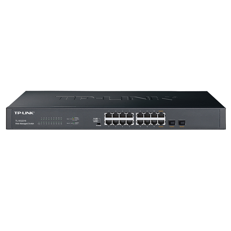 TP-LINK 云交换TL-SG2218 16口全千兆Web网管 云管理交换机 +2个千兆SFP端口 企业级 监控网络