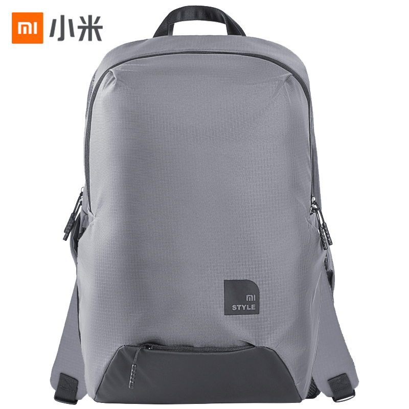 小米（MI）休闲运动双肩包 旅行防水男女通用书包双肩背包 可搭配90分旅行箱使用 灰色高清大图