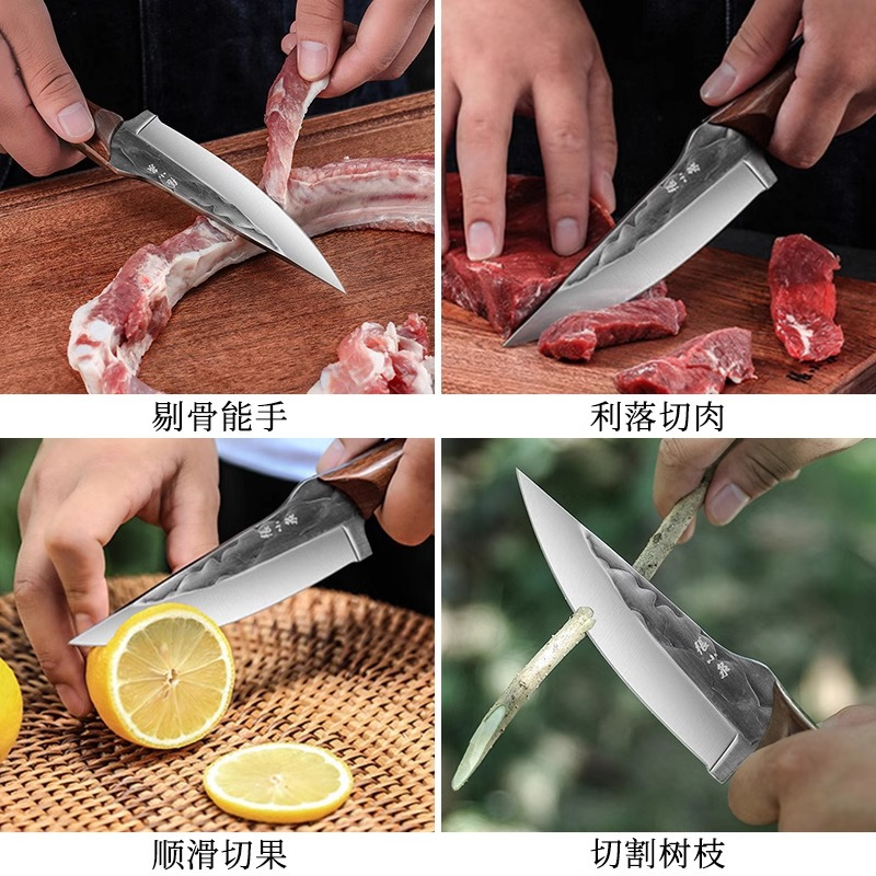 张小泉真锻打多功能刀屠夫卖肉商用分割刀不锈钢菜刀杀猪刀具8138