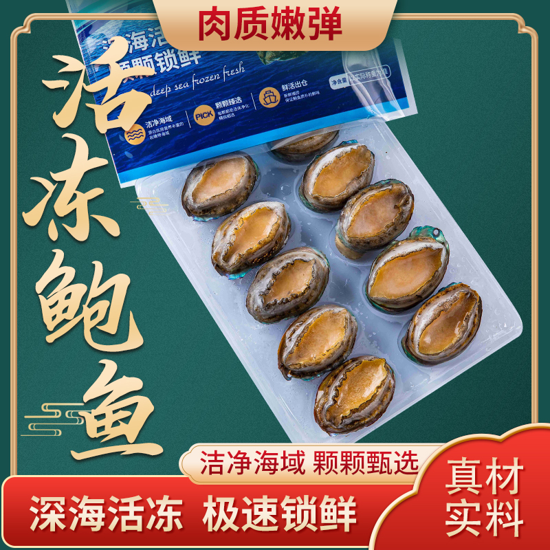 明盛恒海 臻选冻鲍6头鲍500g