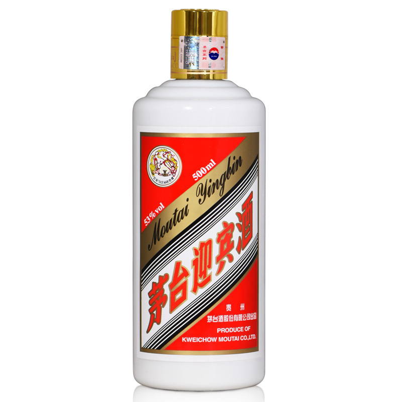 53度茅台飞天迎宾酒茅台酱香型高度送礼白酒500ml单瓶装