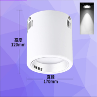 三雄极光LED筒灯悦雅LED明装筒灯12W吸顶式安装