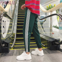 ins超火的裤子男韩版潮流九分裤宽松休闲运动裤原宿风情侣小脚裤