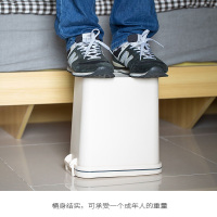 齐心 L208 方形翻盖垃圾桶（10L) 灰色 单位：6个/箱