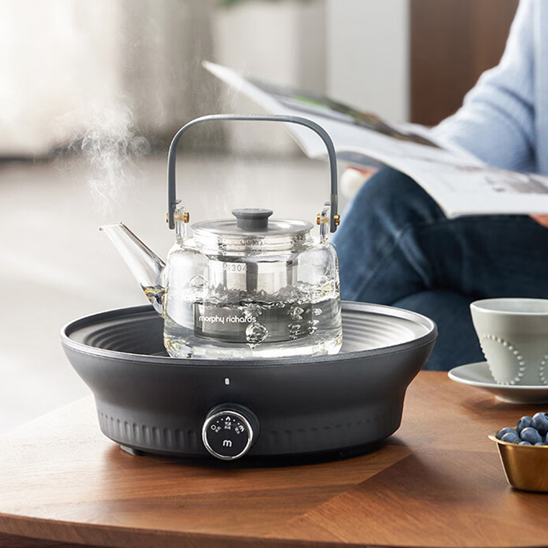 摩飞煮茶器650ml多功能围炉煮茶黑茶花茶泡茶蒸茶器深空灰MR6083高清大图