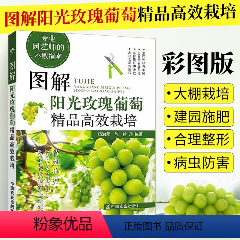 【正版】图解阳光玫瑰葡萄高效栽培种植技术大全书籍农业大棚种植的书园林花卉果树病虫草害诊断与防治合理整修修剪专业园艺师不