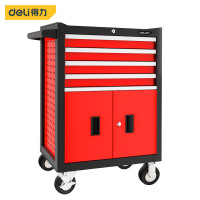 得力（deli）零件工具车DQ02342四抽屉带门工具车790×475×1010mm(红)