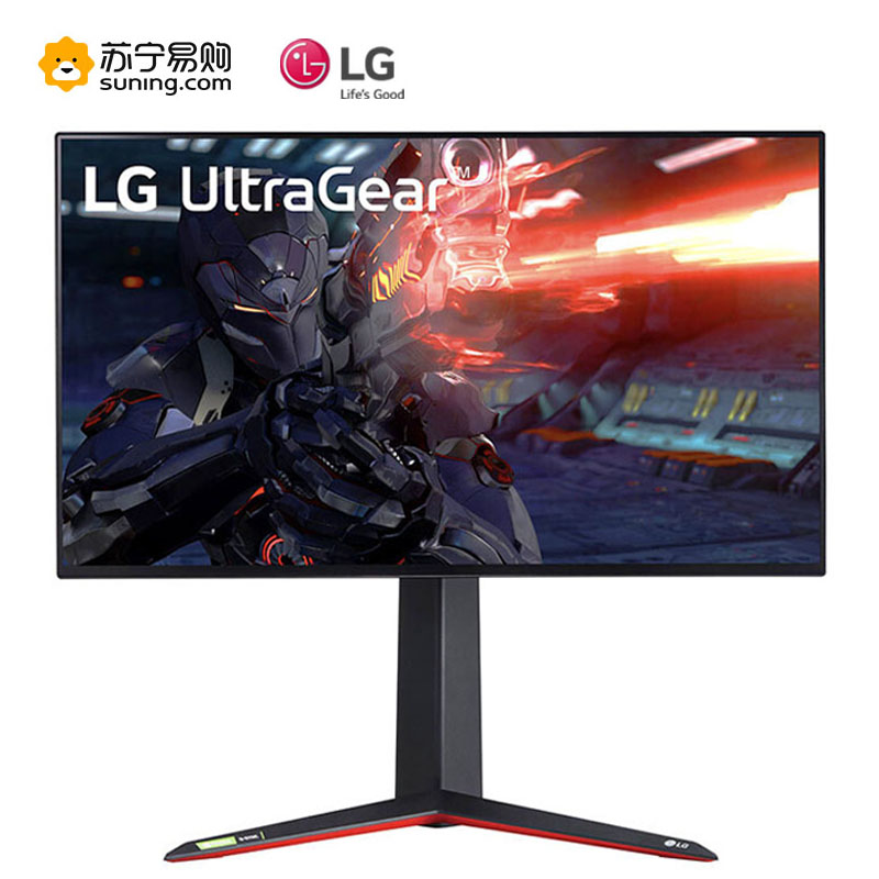 LG 27英寸 4K 144Hz NanoIPS 1ms(GTG)HDR600 G-SYNC技术 四面窄边 游戏 电竞显示器 27GN950 -B