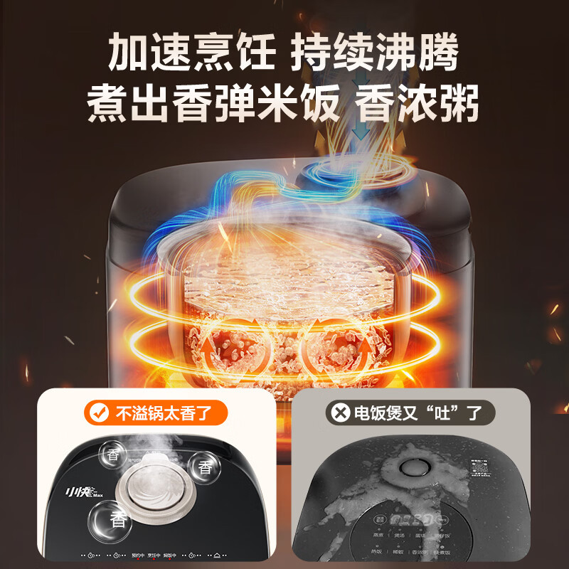 苏泊尔(SUPOR)小快电饭煲4升家用大容量1-6人 电饭锅煮饭锅 多功能智能IH加热F40X83高清大图