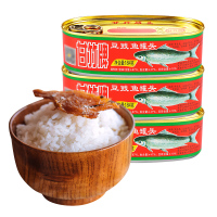 甘竹牌豆豉鱼罐头184g*3罐 下饭菜广东特产即食拌饭鱼干罐头 海鲜鱼肉罐头