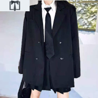 SUNTEK西装两件套装女韩版时尚2020年新款春秋冬气质百褶裤裙学生JK制服休闲裤