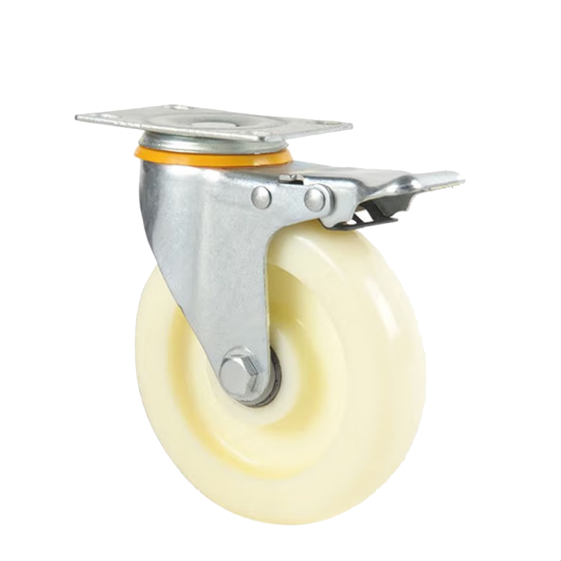 知铁 板车脚轮刹车轮 4寸 个高清大图