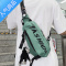 封后胸包男士ins潮酷小包街头潮流夏季新款单肩小背包绿色日系斜挎包斜挎包男