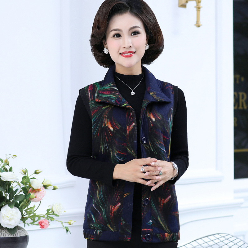 中老年马甲女妈妈装无袖大码休闲春款薄款背心马甲中年女装棉坎肩