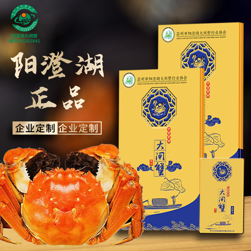 蟹灵阁阳澄湖大闸蟹海鲜水产 公4.5两母3.0两4对8只装