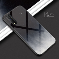 vivoiqoou1x手机壳套 IQOO U1保护套iqoou1x男女钢化玻璃渐变镜面硅胶包边外壳硬壳送钢化膜 MUNU