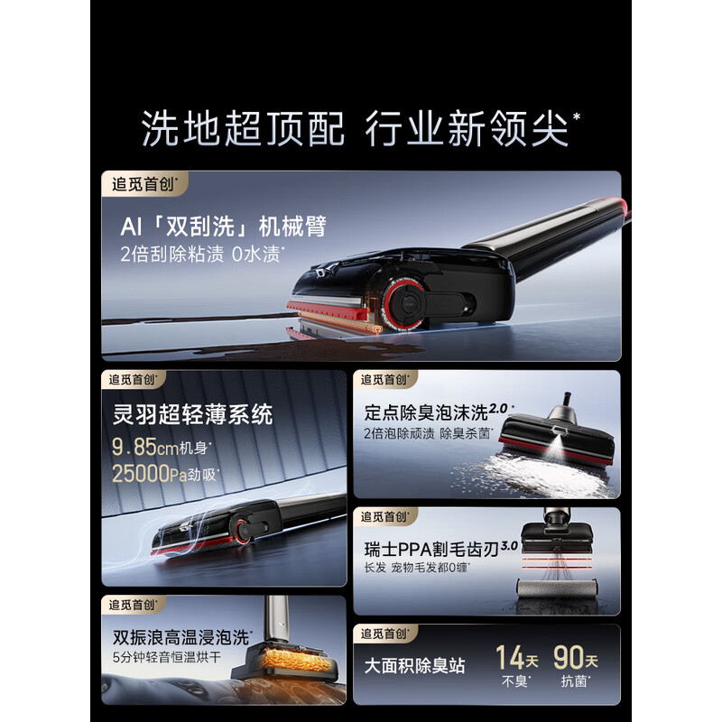 追觅(DREAME)洗地机追梦家T60Ultra洗拖吸拖一体机高清大图