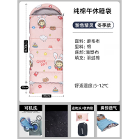 路飞棉小学生午休睡袋秋夏四季通用棉加厚室内露营保暖儿童防踢被