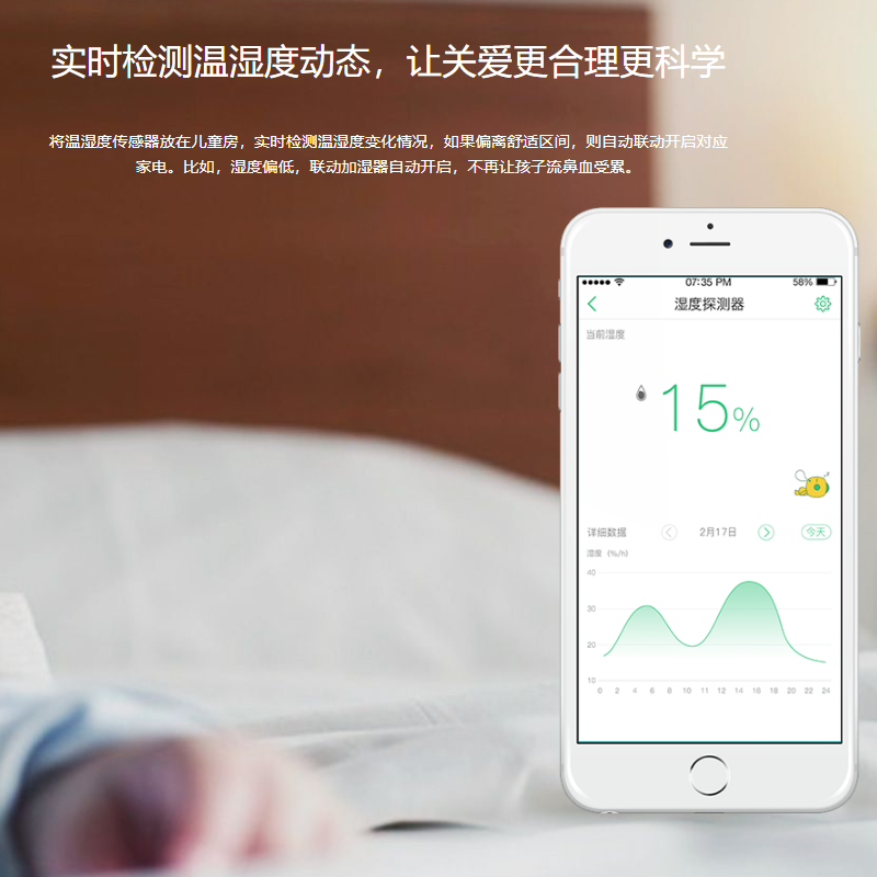欧瑞博(ORVIBO) 智能温湿度探测器 智能家居套装 ST30