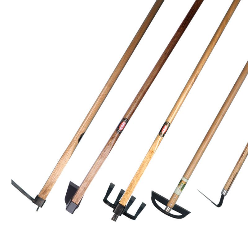 吉瑞源木柄锄头农用户外翻地开山铲子除草耙子铁锹1.