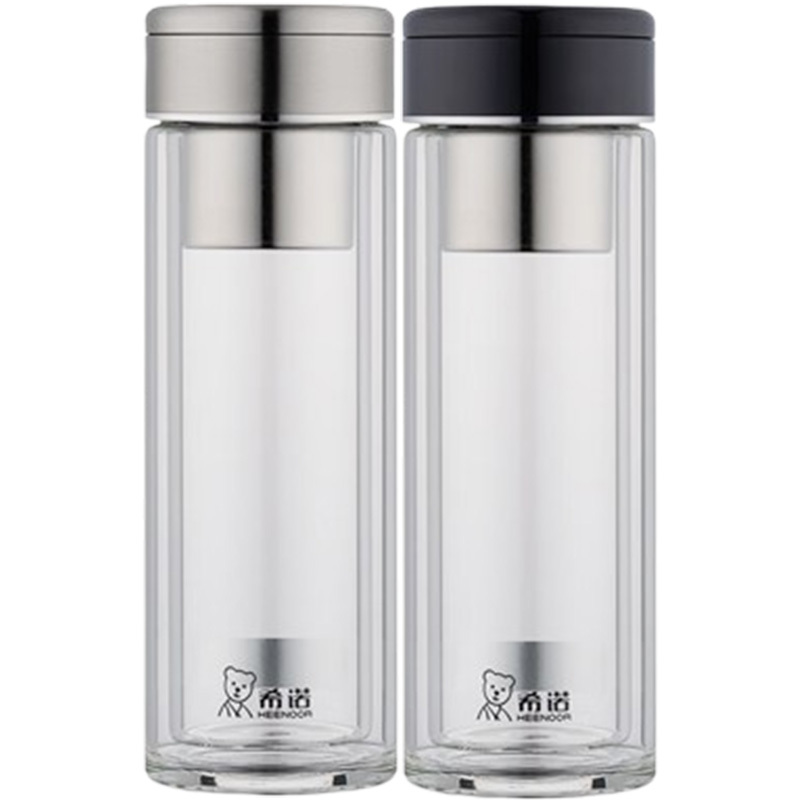 希诺玻璃杯320ml密封防漏户外便携XN-6663(颜色随机)