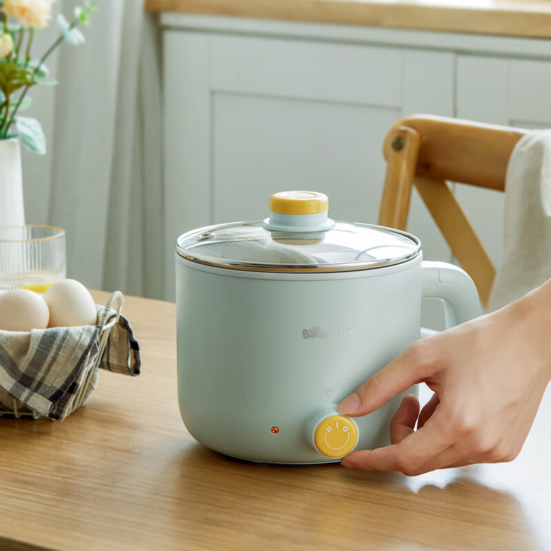 小熊电热锅1.2L多功能不沾涂层家用小锅DRG-E12T1