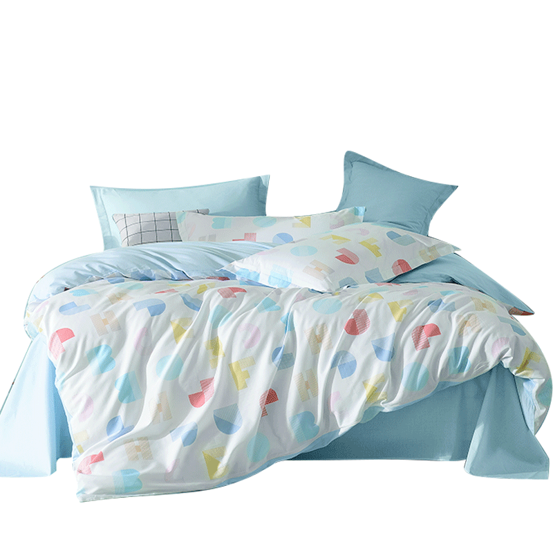 Marie Claire MC全棉套件 奥町 床上四件套 床单 被套 枕套200×230cm!高清大图