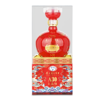 贵州老窖上品级A30（红色）浓香型52度白酒整箱500ml*6瓶送礼婚宴白酒赠3个礼品袋