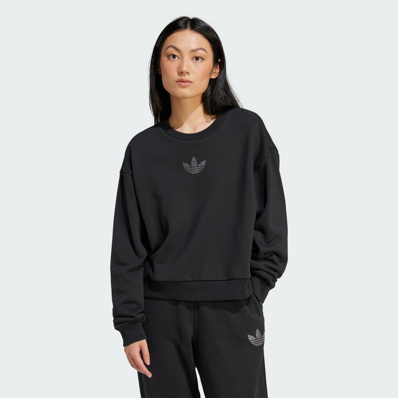adidas阿迪达斯三叶草卫衣女装冬季新款圆领运动套头衫it9662